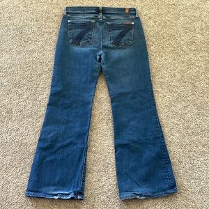 7 For All Mankind Dojo Jeans Size: 28 Medium Wash, Bootcut/Flare Leg